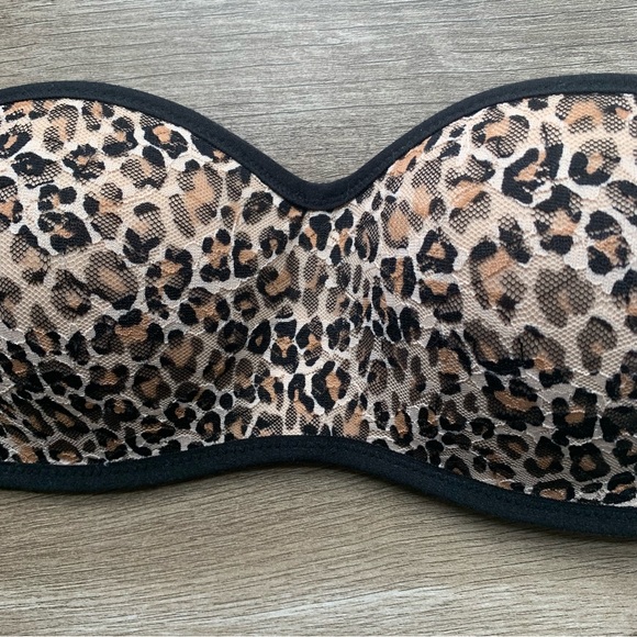 Victoria Secret PINK Leopard Print Lace Bandeau Bra - Picture 6 of 10